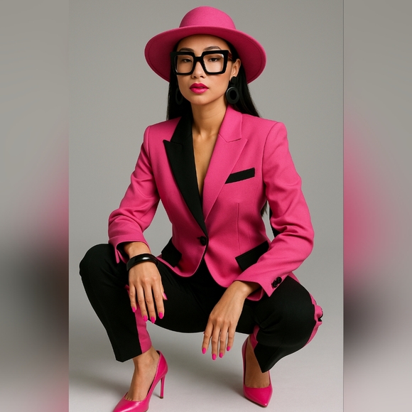 Oversized Black Square Eyeglasses – Pre-Owned - Picture 2 of 8